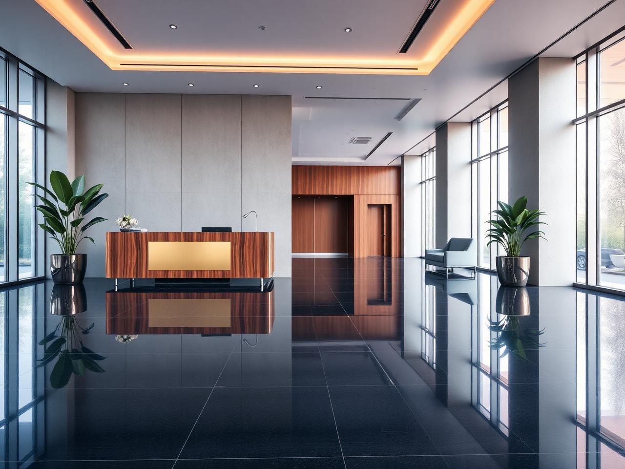 Corporate Lobby after a Westbridge clean